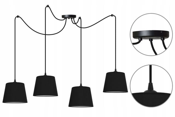 HÄNGANDE taklampa ljuskrona SPIDER loft E27 LED