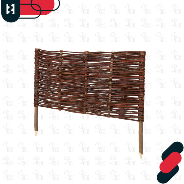 KOTARBAU® Trädgårdsstaket Palidkantning Rotting Driven Staket 60 x 30 cm Set om 10