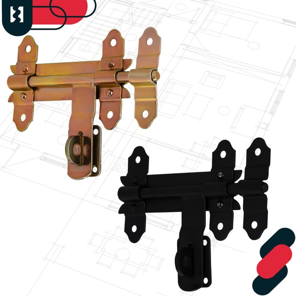 KOTARBAU® Garagegrindslås bultstängning grinddörrlås förzinkad stål 150 mm med hänglås