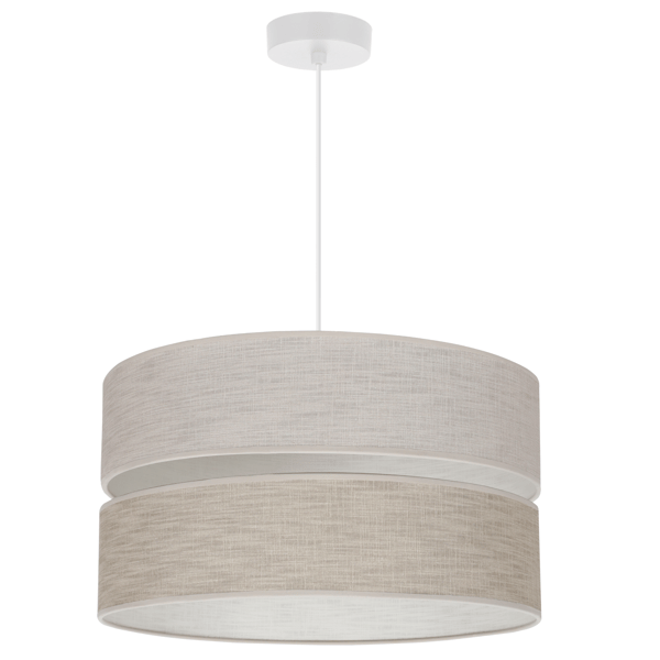 DUO HVID HØR HANDLAMPE 1 FLAD LAMPE BEIGE L06 40CM