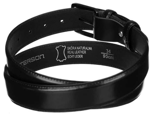 Herrbälte i läder PTN PM-14-125-SPL-6912 Svart
