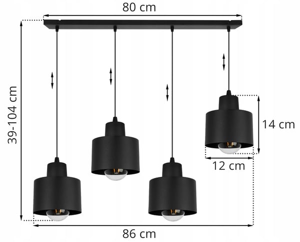 MODERN TAKLAMPA SVART LED-LAMPA