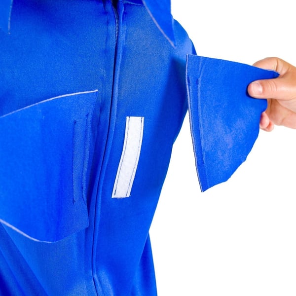Sonic kostume, udklædning, kigurumi, pindsvin, pindsvin, gallafest, børnehaveklasse 122-134