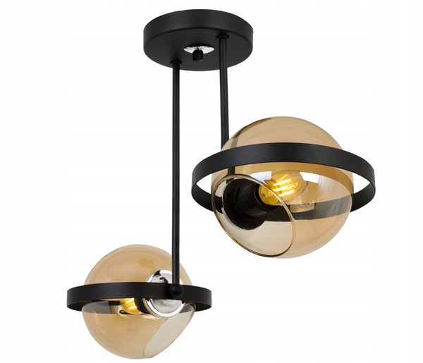MODERNE HØJLAMPE MED HONNINGGLAS RING