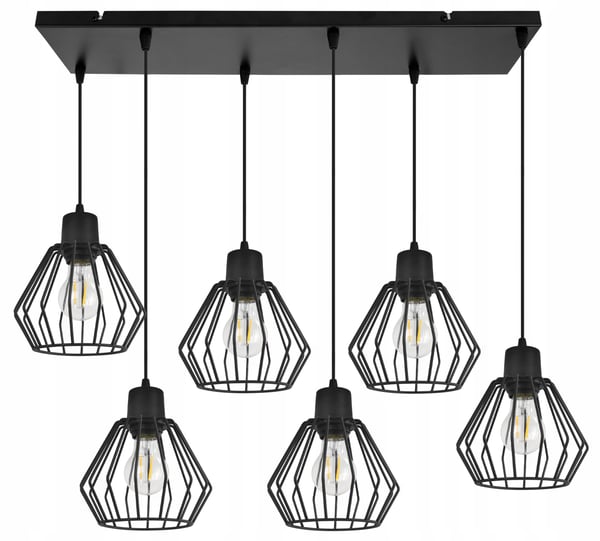 Hængelampe, loftslysekrone, trådskærm, LED