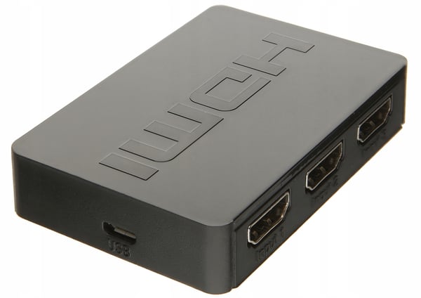 SWITCH 3x HDMI SWITCH SPLITTER + FJERNBETJENING