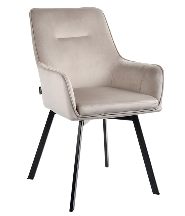 SWEN sammet beige snurrstol