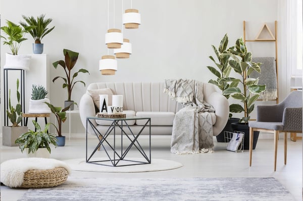 Hængende lampe, loftslysekrone, lampeskærm, boho juta