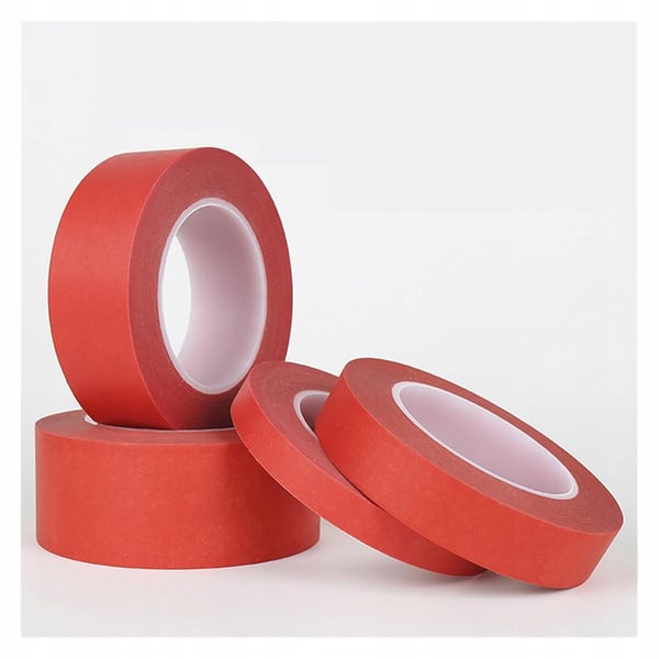 Rosfix RedLine Pro 50mm x 50m - Rød malertape | Professionel | Akrylklæbemiddel | Nem fjernelse | Til maling og beskyttelse af overflader