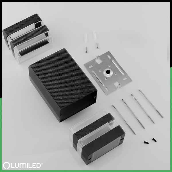 Havelampe, Væglampe, Facade, Top/Bund, GU10, Sort Aluminium, HEDERA LUMILED