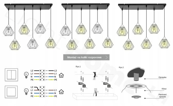 MODERN LED-TAKLAMPA I TRÄ