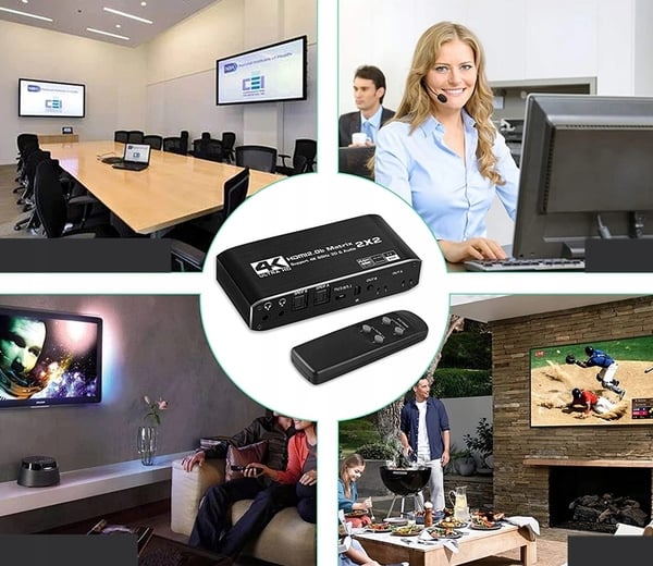 MATRIX HDMI 2.0 2x2 Switch Splitter SPDIF Extrakt