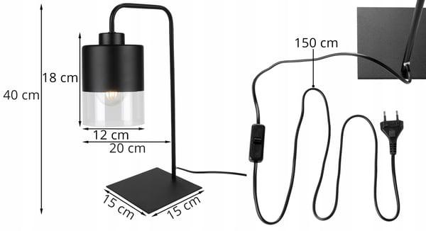 LED-SKRIVBORDSLAMPA I GLAS