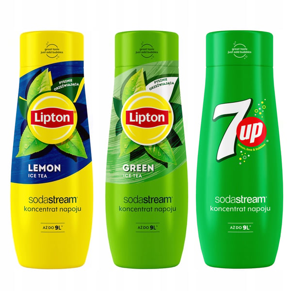 Lipton Lemon+Green+7UP SodaStream 3-pakkaus tiivisteitä