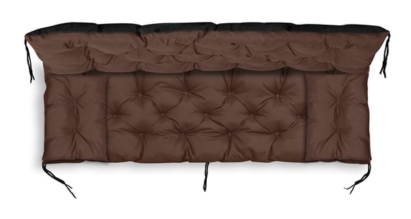 Havepude 180x60x50 cm og 2 puder til gyngesofa vandtæt brun