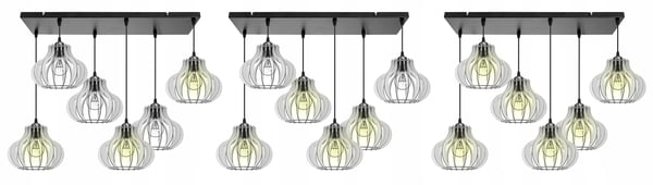 Hængende lampe, loftslysekrone, træ, LED lampeskærm