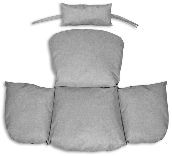 Havepude 112x113 cm til rede stol vandtæt grå