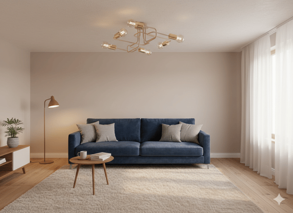 Onyx Beige taklampa 6xE27 63x53