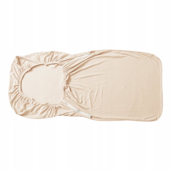 Klädda svängbar kontorsstol crème jacquard