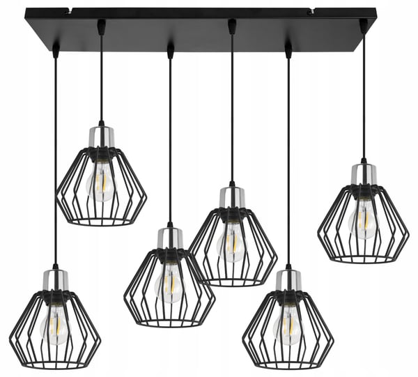 Hængelampe, loftslysekrone, trådskærm, LED