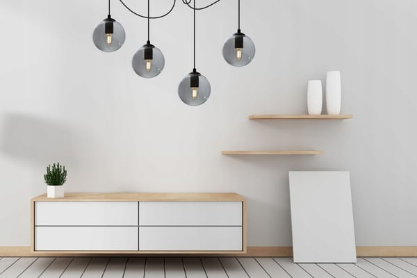 LED-lasipallohämähäkki-kattovalaisin