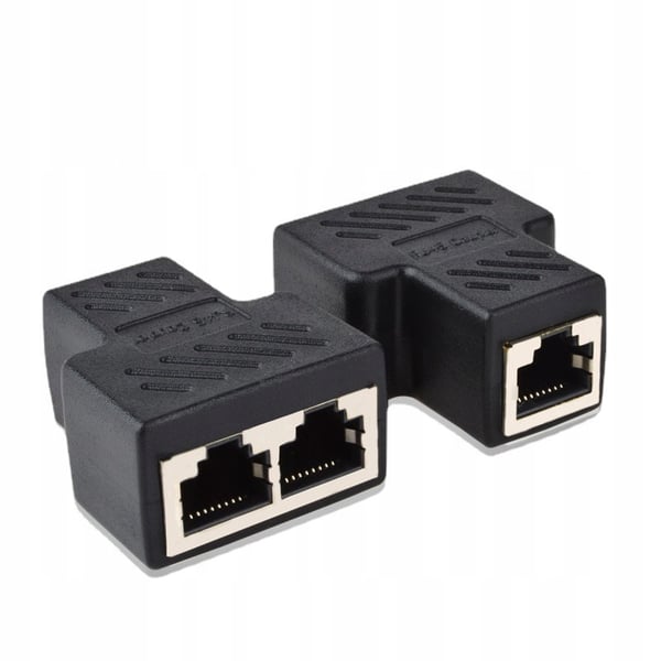 Lanberg-sovitinverkkoliittimen jakaja RJ-45 - RJ-45 X2 suojattu