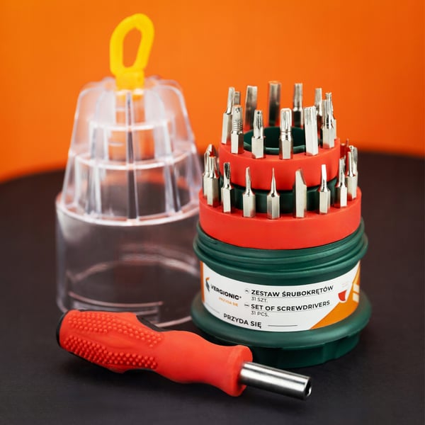 Vergionic 3-i-1 precisionsskruvmejselsats Torx bitar 31 delar