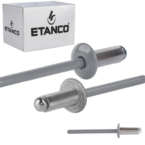 Åbne aluminiumnitter 4x10mm RAL 9006