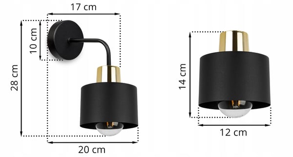 VÆGLAMPE, FIRKANTET LAMPE, LOFTSLAMPE, SORT LED-LAMPE
