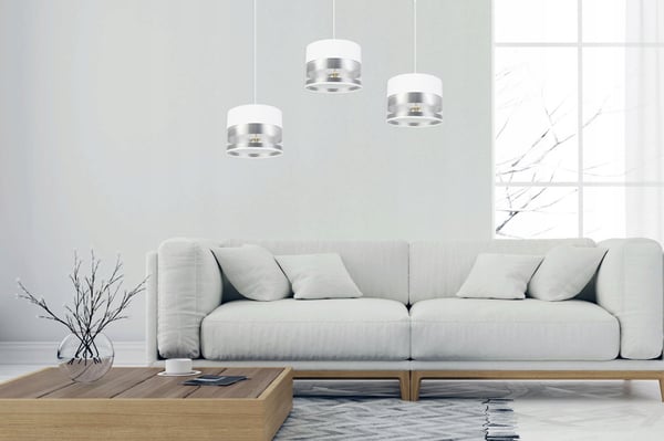 MODERNE LOFTHÆNGELAMPE MED KROM LED-LAMPESKÆRM