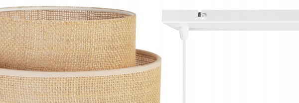 Hængende lampe, loftslysekrone, lampeskærm, boho juta