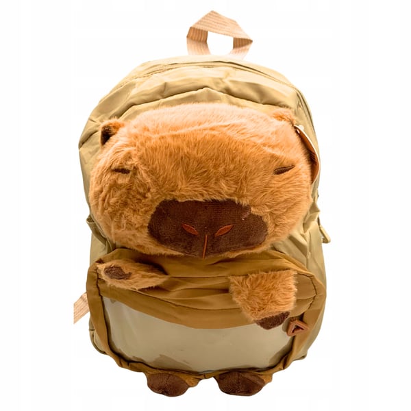 Capybara skolerygsæk 3D maskot letvægts rummelig skolerejsetaske