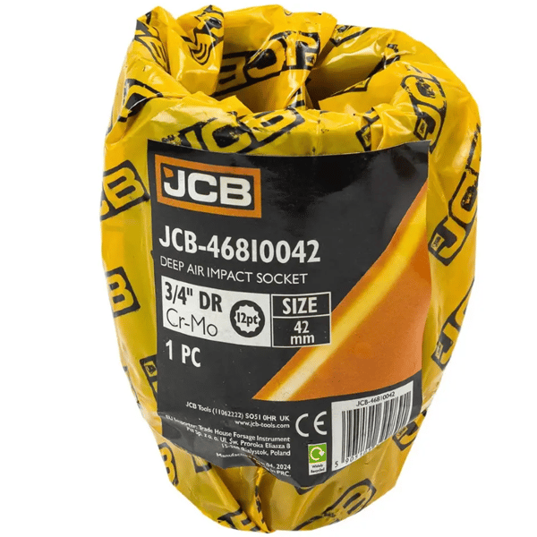 JCB DYB SLAGTOPPENØGLE 3/4" Cr-Mo 12-kantet 42 mm TOPNØGLE
