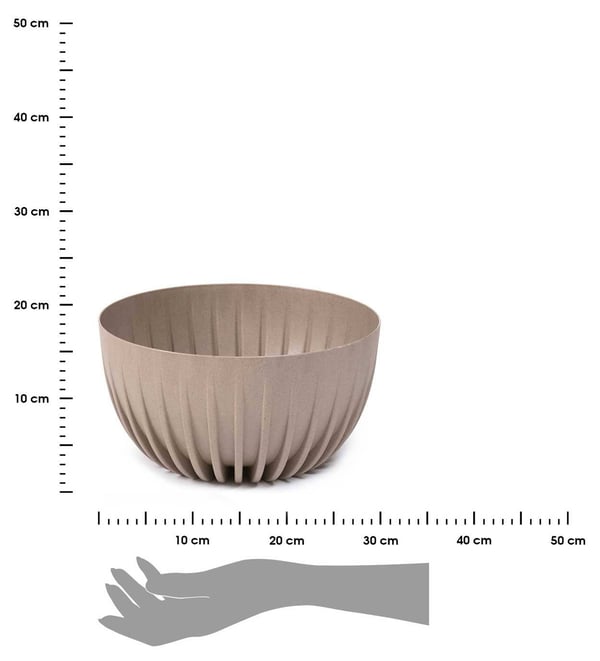 Blomkruka Stripped ECO coffee latte 30x16 cm
