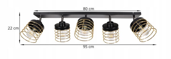 LOFTSLAMPE LAMPE LAMPE BØRSTE LAMPE GULD LED