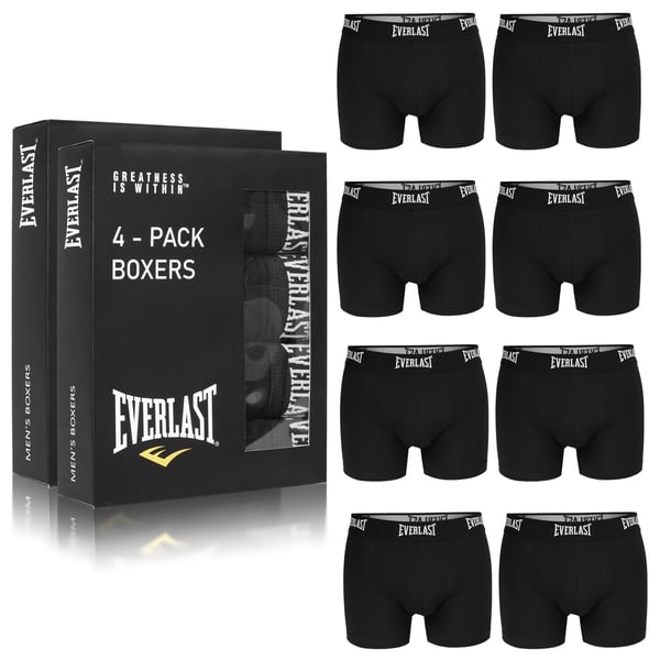 Everlast miesten bokserit BM400 puuvilla musta 8 kpl koko XL