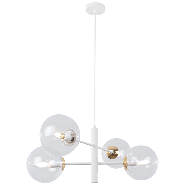 VICENZA HÆNGELAMPE HVIDGULD 4 FLAD KLAR LAMPE E14
