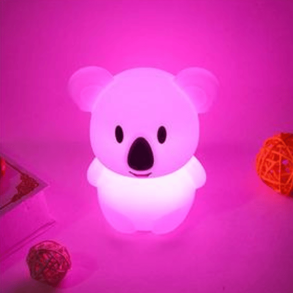 Trådløs silikone Koala natlampe med touch-funktion, farveskiftende gave