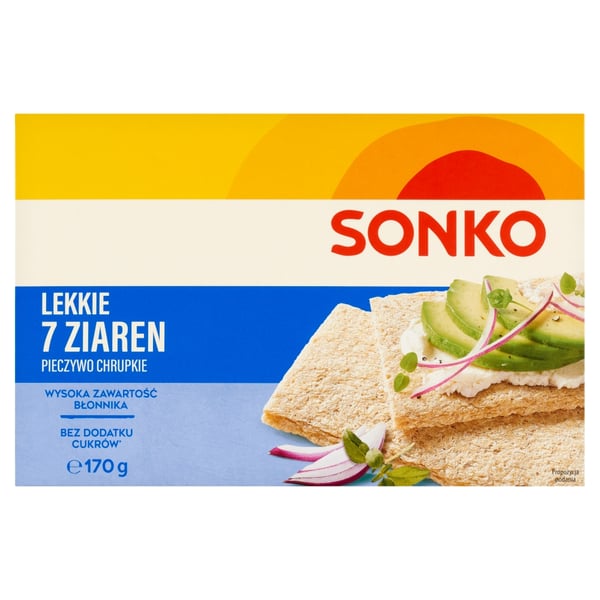 Sonko Näkkileipä Kevyt 7 Viljaa 170 g (32 kpl)