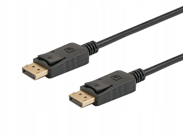 DisplayPort-kaapeli, jossa salvat, 4K 60Hz UHD, tyyppi DP/DP M/M, musta, 2m