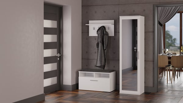 DUO garderob vit