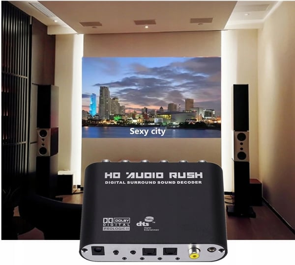 Dekoder OPTISK TOSLINK SPDIF 5.1 ANALOG AC3/DTS