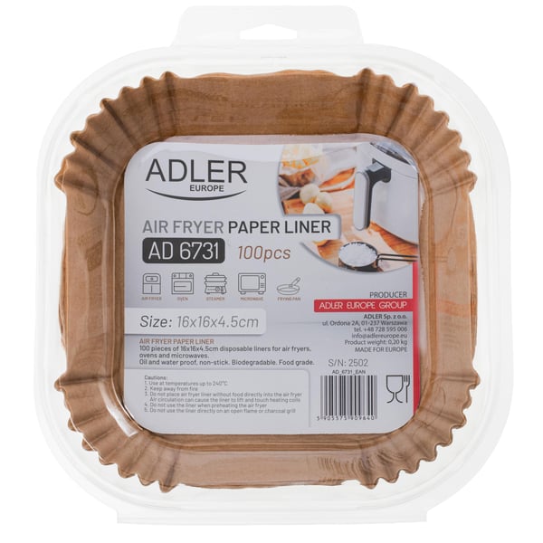 Adler AD6731 ilmakeitinpaperi 16 cm