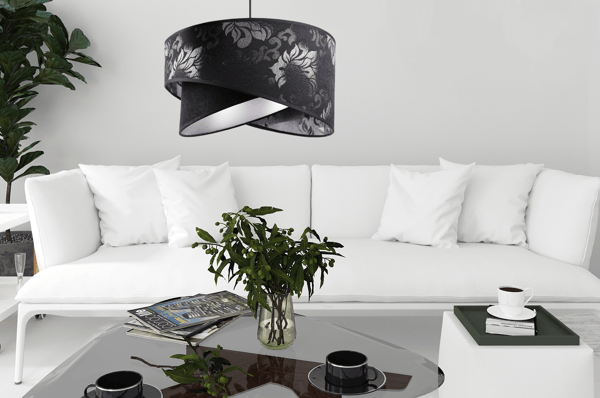 GLAMOUR SORT HÆNGENDE LOFTSLAMPE LYKRONE