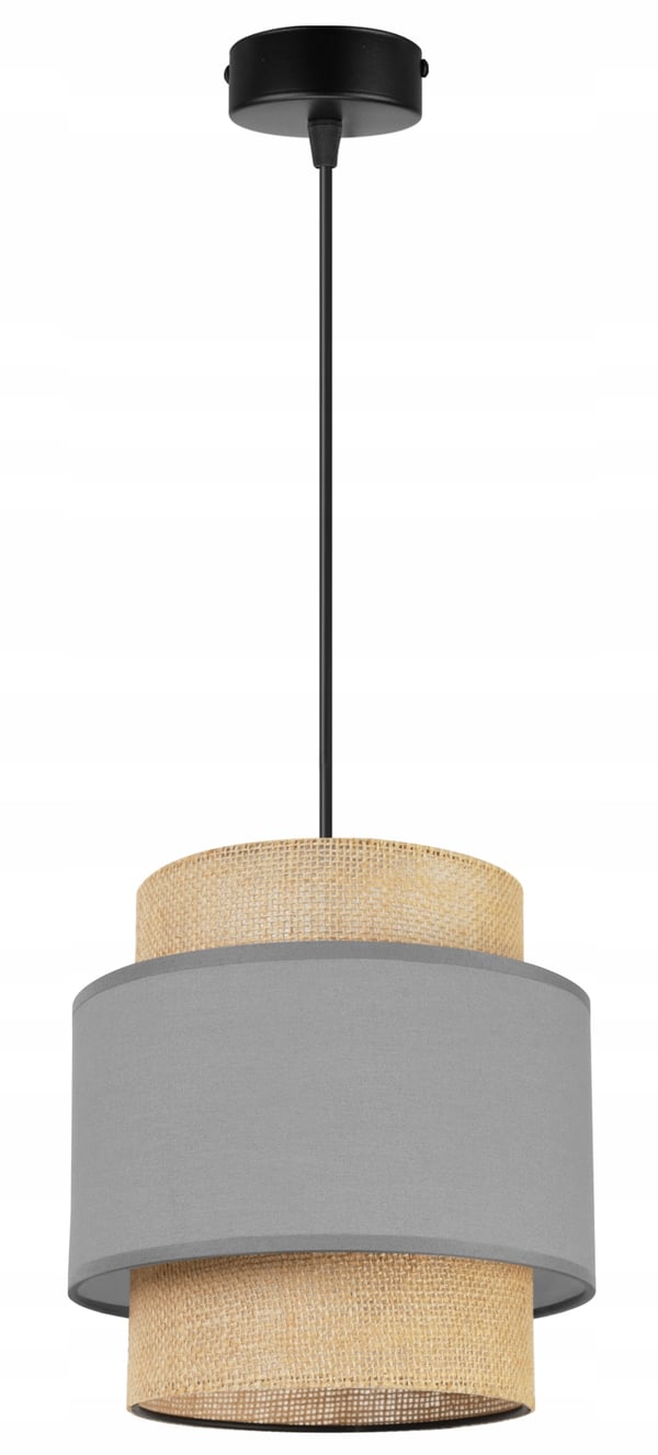 Hængende lampe, loftslysekrone, lampeskærm, boho juta