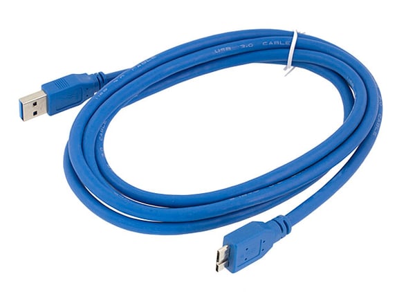 Lanberg micro AM-MBM5P USB 3.0-kabel 0,5m blå