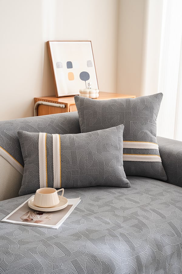 Matto, päiväpeite, sohvanpäällinen, 90x70 cm, tummanharmaa, kultaiset reunukset