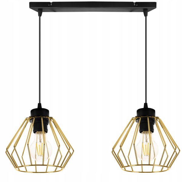Lofthængende lampe med guld lysekrone i loftet Druciak