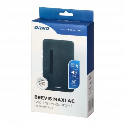 KABELFORBINDET DØRKLOKKE BREVIS MAXI SORT 230V - ON-DP-MR-150