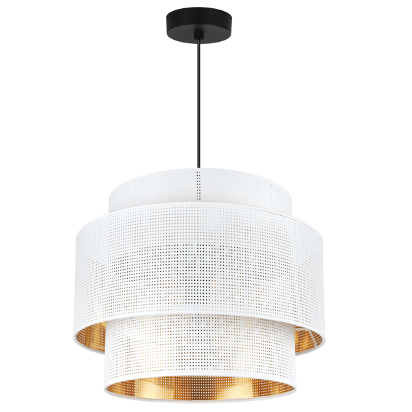 ASTI TRIO HÆNGELAMPE HVIDGULD 35CM MESH